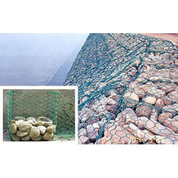 Galvanisierter &amp; PVC-Sechskant-Mesh- / Gabion-Mesh